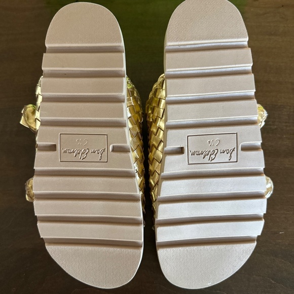 Sam Edelman Tiffanie Slide Footbed Sandal Slide Bright Gold Leather Sz 6.5 NEW - Picture 6 of 9